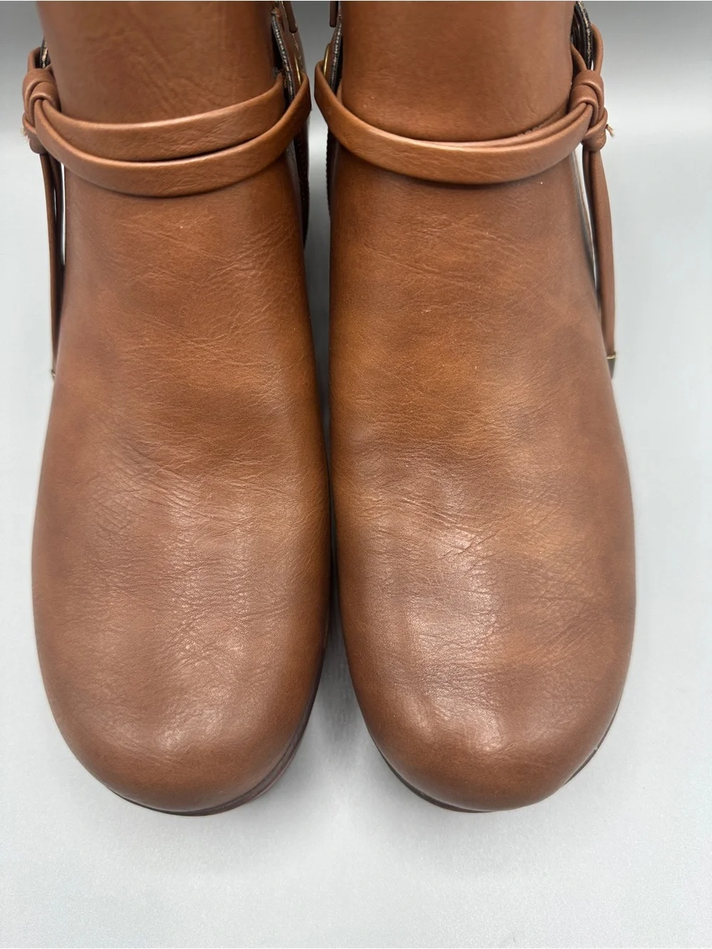 BOC By Born Faux Leather Zip Wedges Boots Women’s Size 9.5M Brown